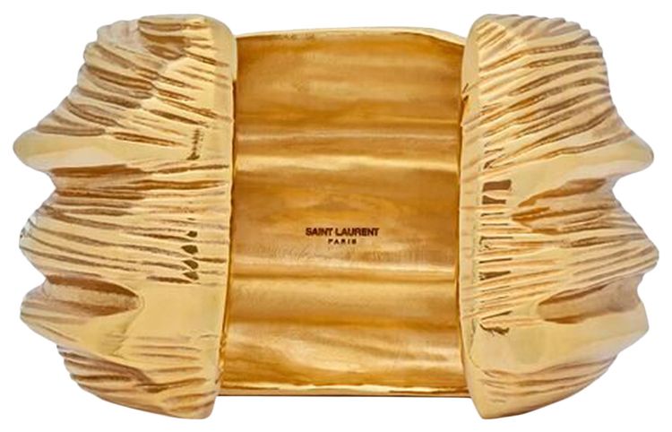 Saint Laurent Round Cuff Light Satin Gold