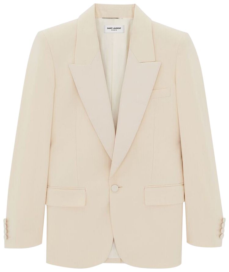 Saint Laurent Tuxedo Jacket Crema