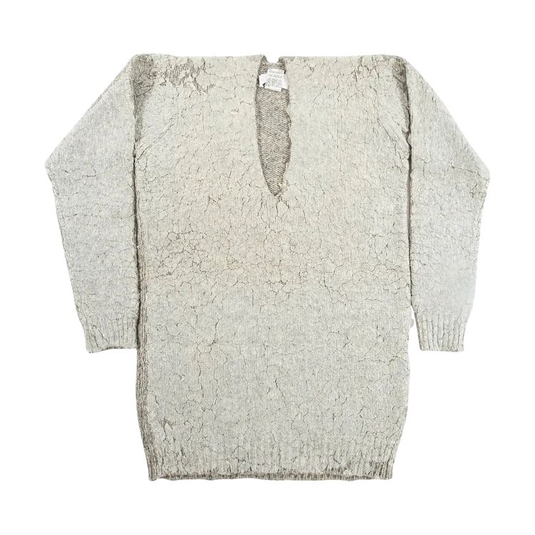 Buy Vintage Maison Margiela Oversized Wool Sweater 'Grey' - 0063 2FW980105OS GREY | GOAT
