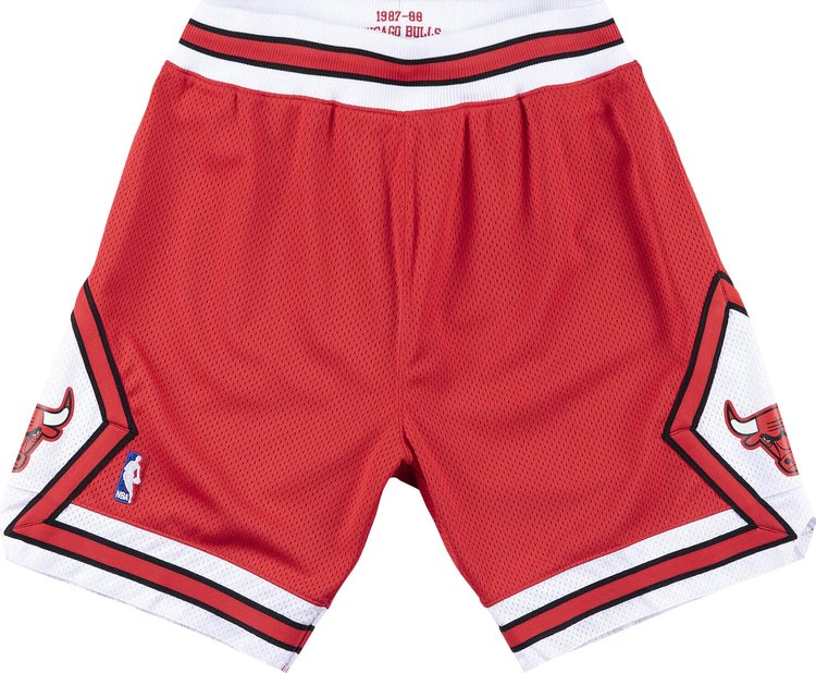 Mitchell  Ness Authentic Shorts Chicago Bulls Red