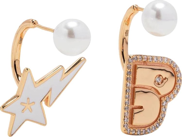 BAPE Lightening Star Drop Earrings 'Gold'