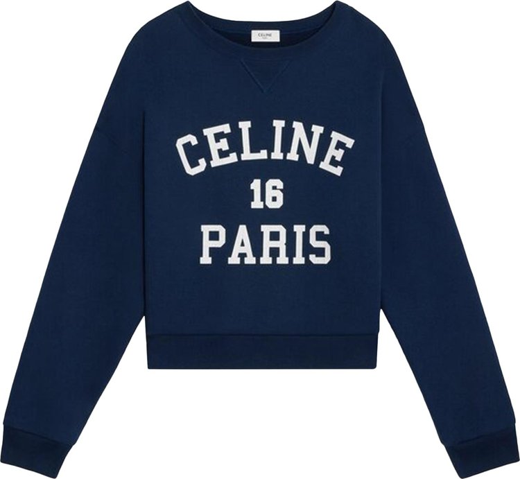 CELINE Paris 16 Sweatshirt 'Navy/Off White'