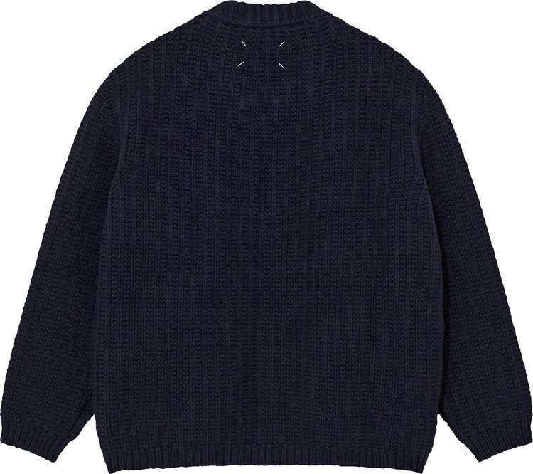 Maison Margiela Wool Cardigan Navy