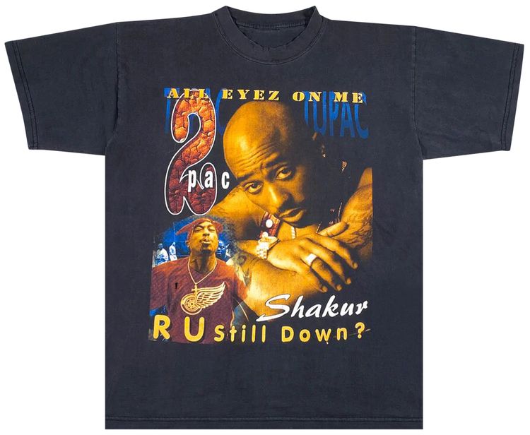 Vintage 2Pac All Eyez On Me Bootleg T Shirt Black