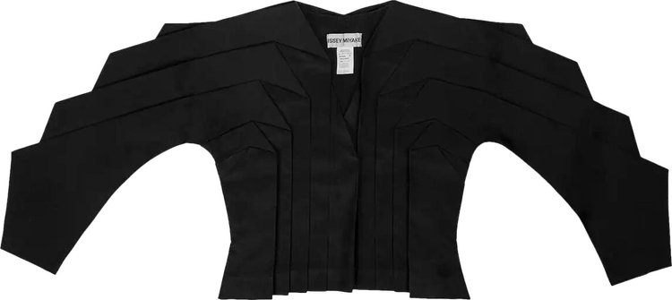 Vintage Issey Miyake Dinosaur Sleeve Pleated Jacket 'Black'