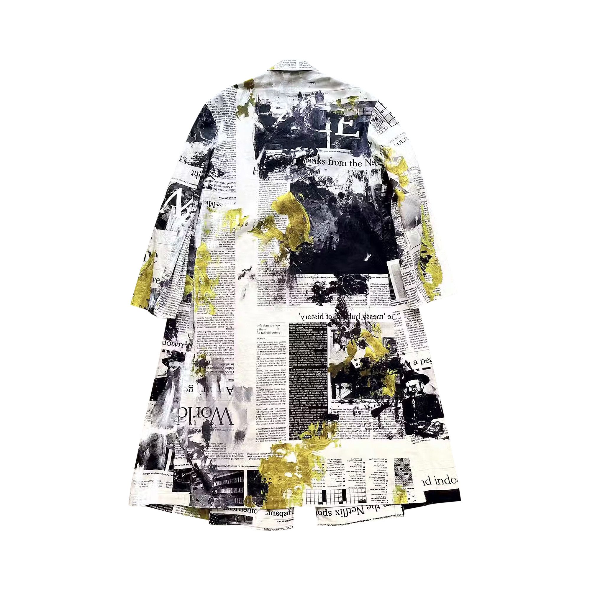 Buy Yohji Yamamoto x Yuuka Asakura Newsprint Trench Coat 'White' - HG J42  032 | GOAT