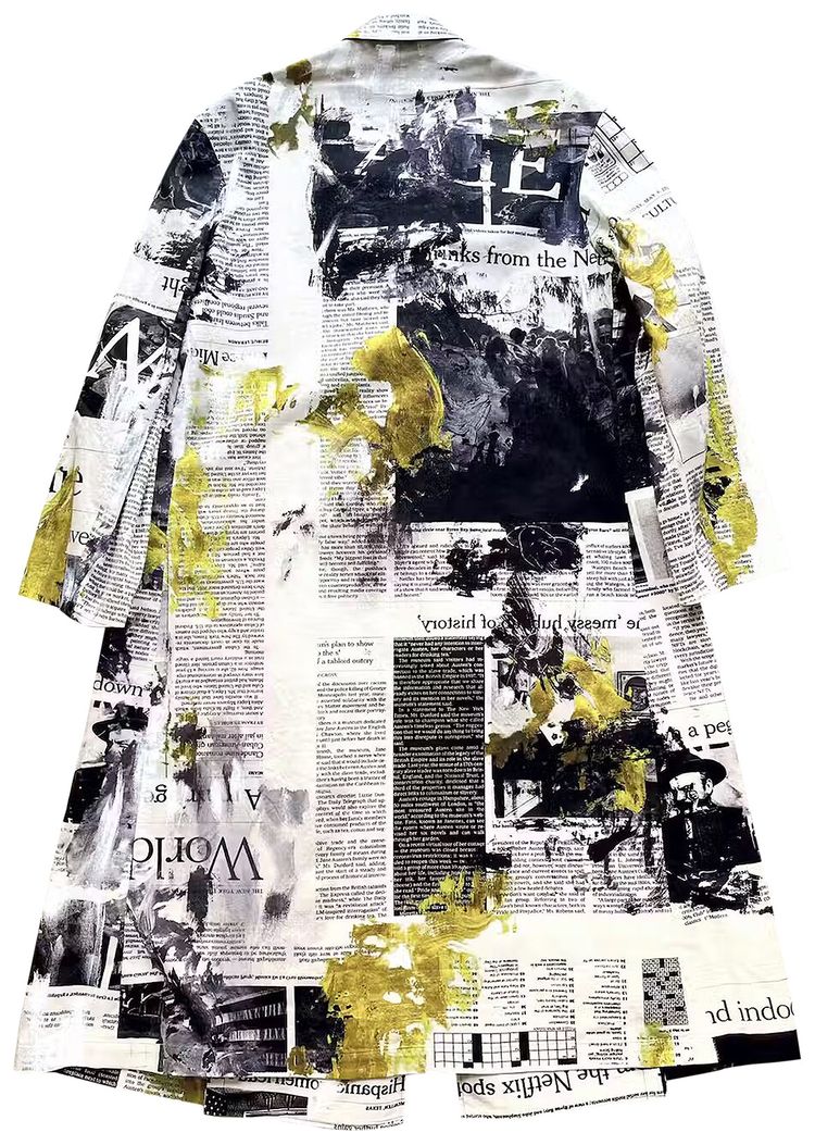 Yohji Yamamoto x Yuuka Asakura Newsprint Trench Coat White