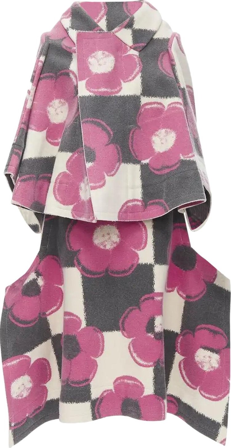 Vintage Comme des Garçons Runway 2D Flat Packed Doll Floral Checkered Set 'Black/White/Pink'