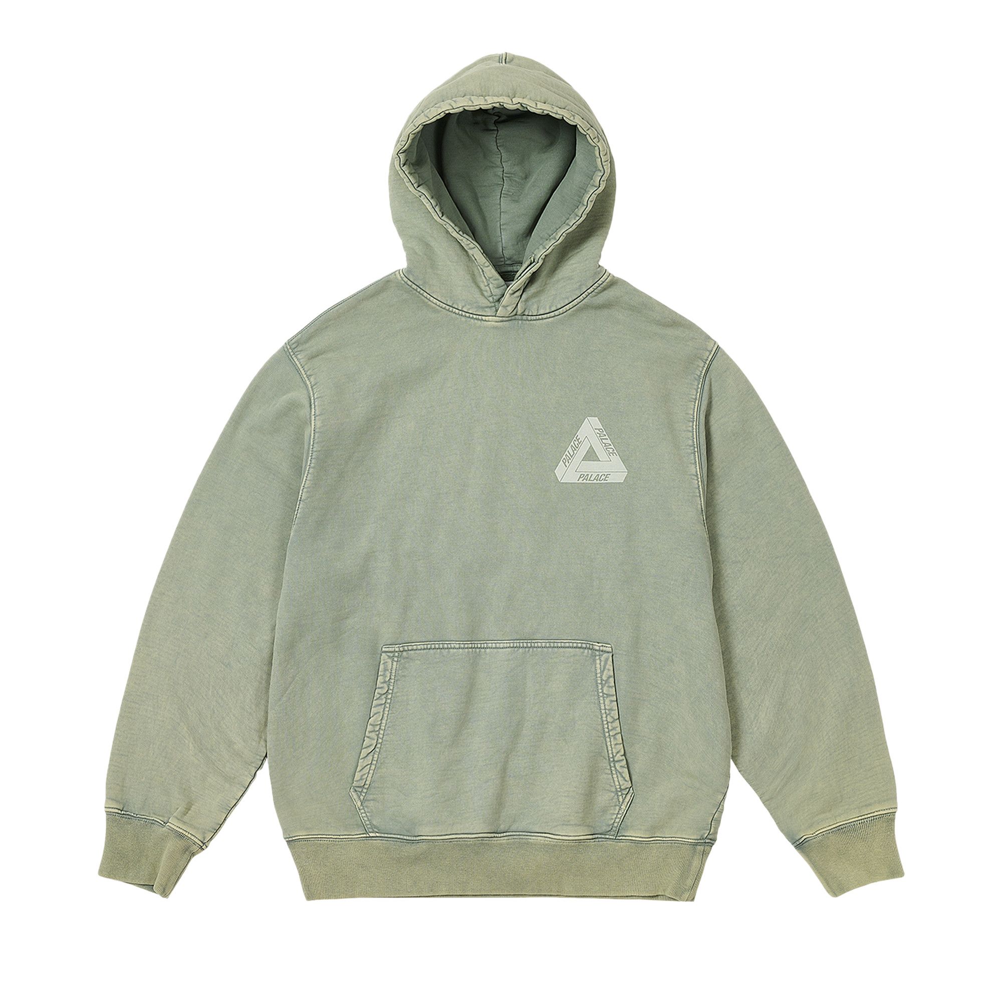 Buy Palace Washed Out Tri-Ferg Hood 'Green' - P25CS088 | GOAT CA