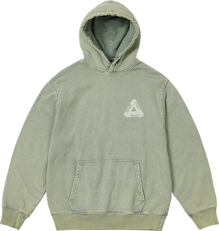Palace Washed Out Tri-Ferg Hood 'Green'