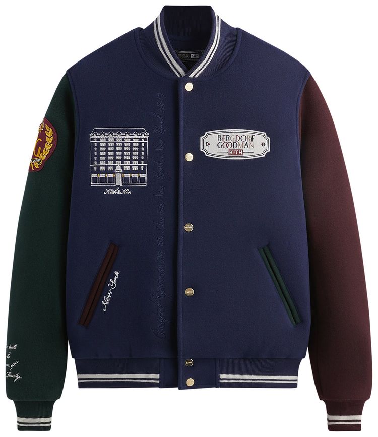 Kith For Bergdorf Goodman Varsity Jacket Nocturnal