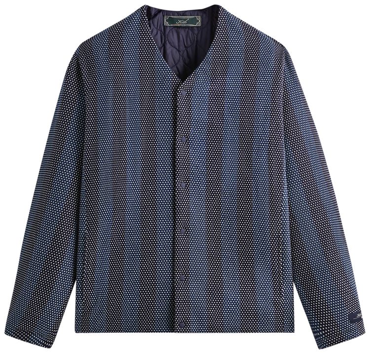 Buy Kith Indigo Stitch Winfield Quilted Liner 'Nocturnal' KHM010474