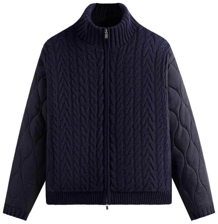 Kith Wallis Combo Knit Bomber Jacket Nocturnal