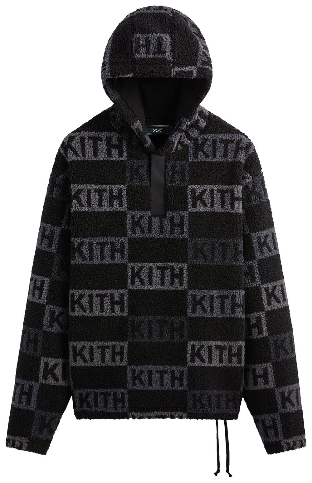 Buy Kith Merrick Sherpa Hoodie 'Black' - KHM010484 001 | GOAT