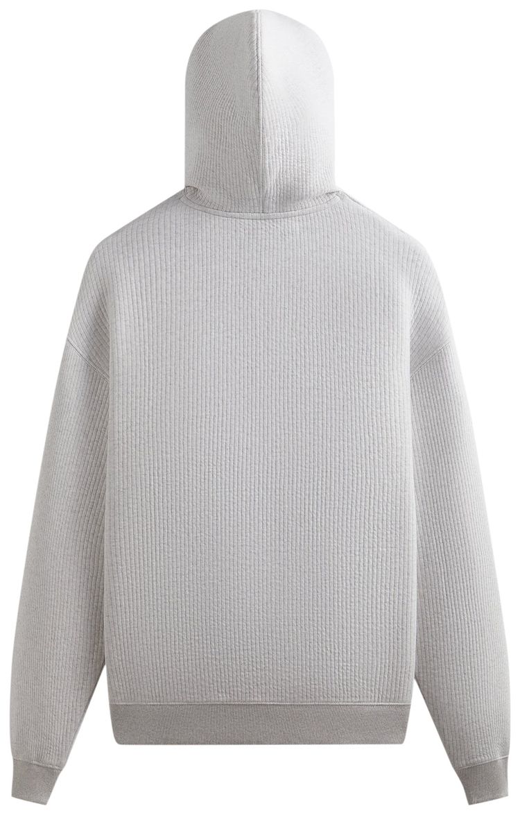 Kith Striped Interlock Williams III Hoodie Light Heather Grey