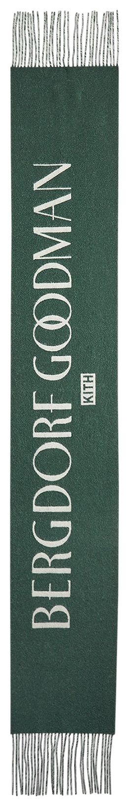 Kith For Bergdorf Goodman Logo Jacquard Double Face Scarf Stadium