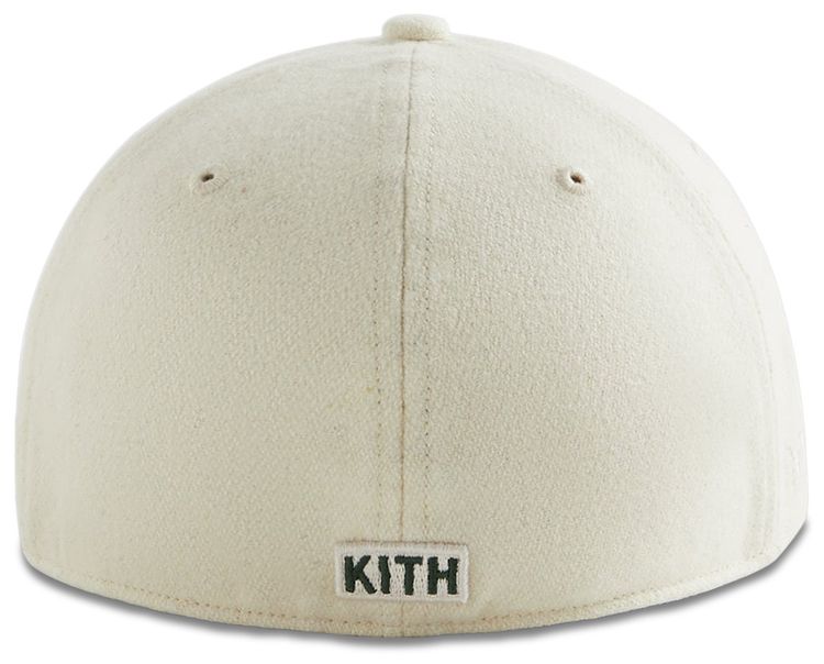 Kith  47 For New York Yankees Unstructured Wool Fitted With Suede Brim Sandrift