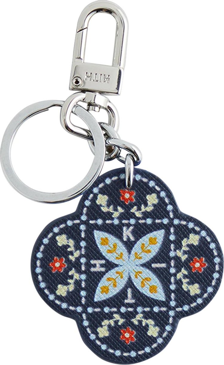 Kith Printed Saffiano Leather Keyring 'Nocturnal'