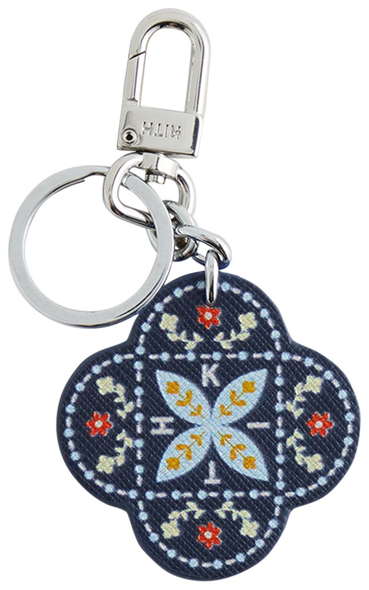 Kith Printed Saffiano Leather Keyring Nocturnal