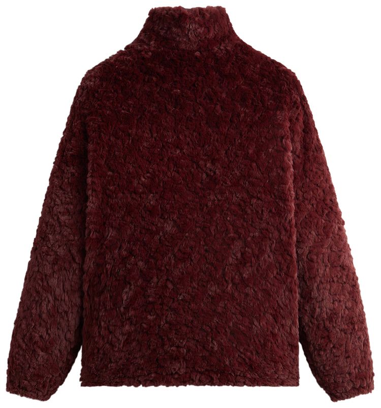 Kith Claremont Shaggy Sherpa Quarter Zip Magma