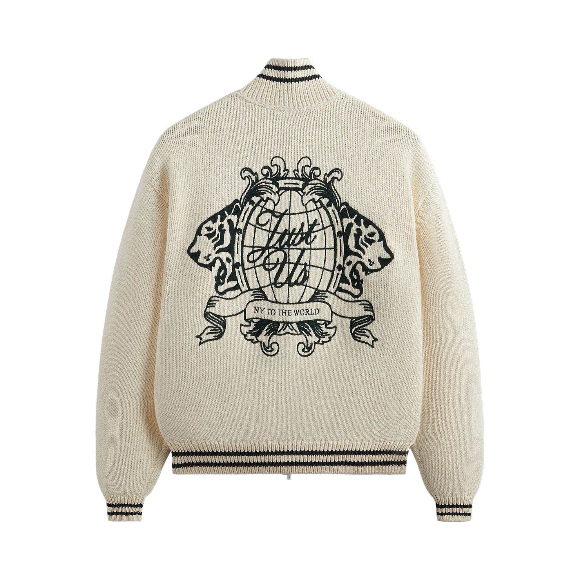 Buy Kith Wyona Full Zip Varsity Sweater 'Sandrift' - KHM031537 104