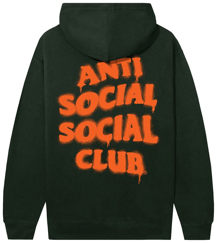 Anti Social Social Club x 2 Tone Burn It Down Hoodie Dark Green