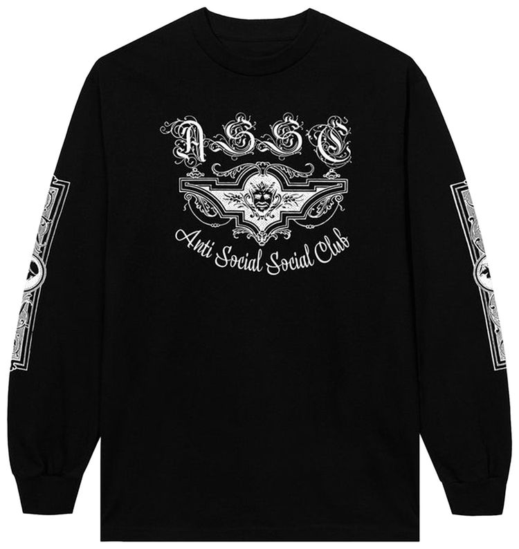 Anti Social Social Club x 2 Tone Feast Or Famine Long Sleeve Tee Black