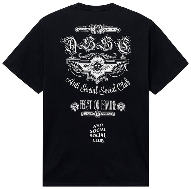 Anti Social Social Club x 2 Tone Feast Or Famine Tee Black