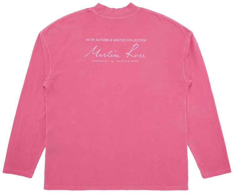 Martine Rose Funnel Neck Tee Pink