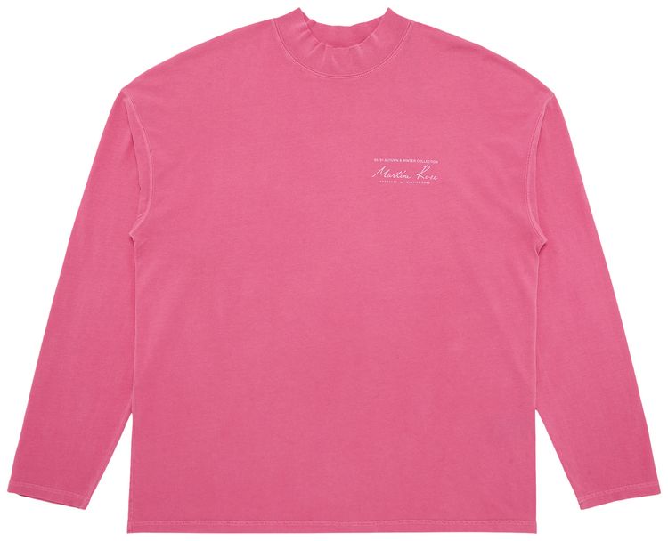 Martine Rose Funnel Neck Tee Pink