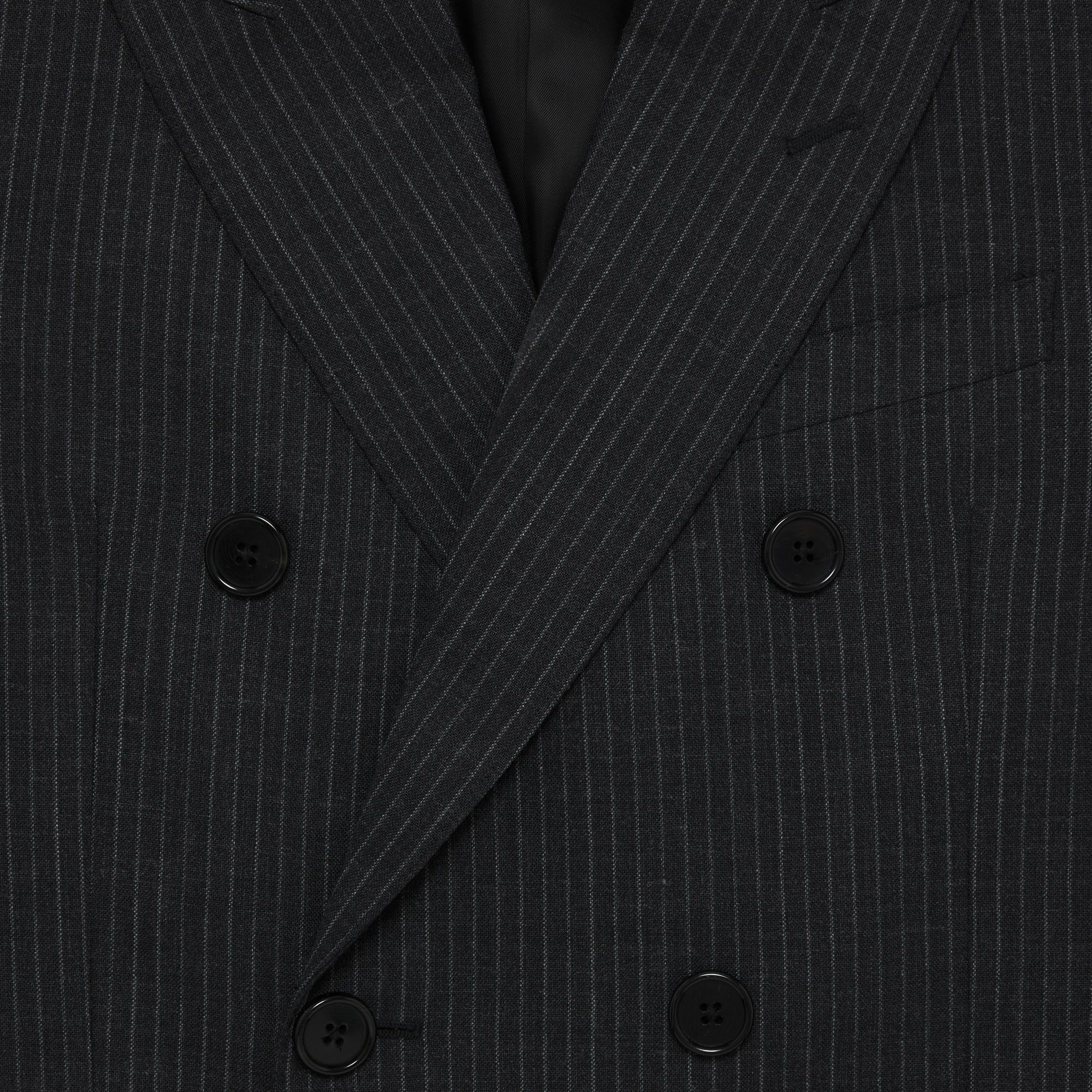 Buy CELINE Double Breasted Pinstriped Wool Blazer 'Navy Buy CELINE Double Breasted Pinstriped Wool Blazer 'Navy