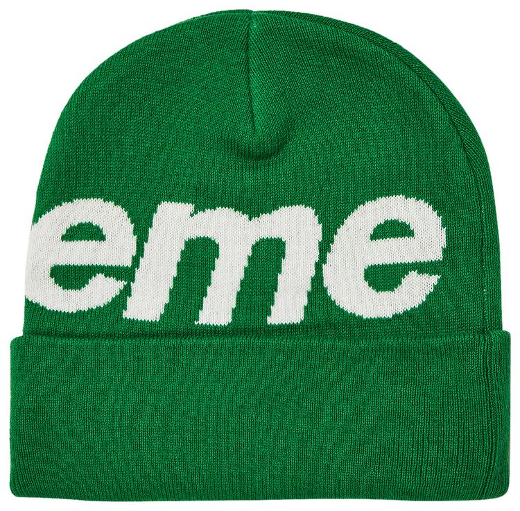 Supreme Big Logo Beanie Green