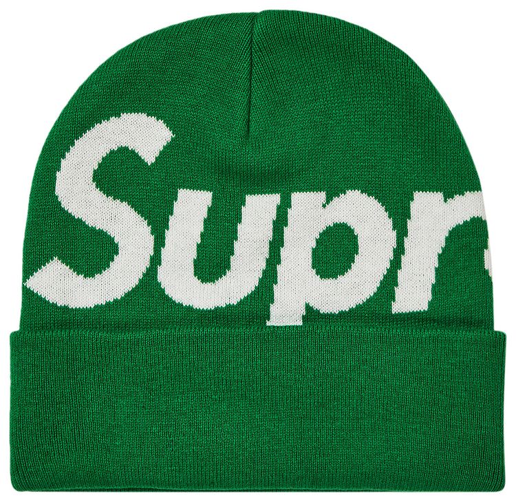 Supreme Big Logo Beanie Green