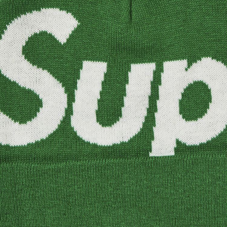 Supreme Big Logo Beanie Green
