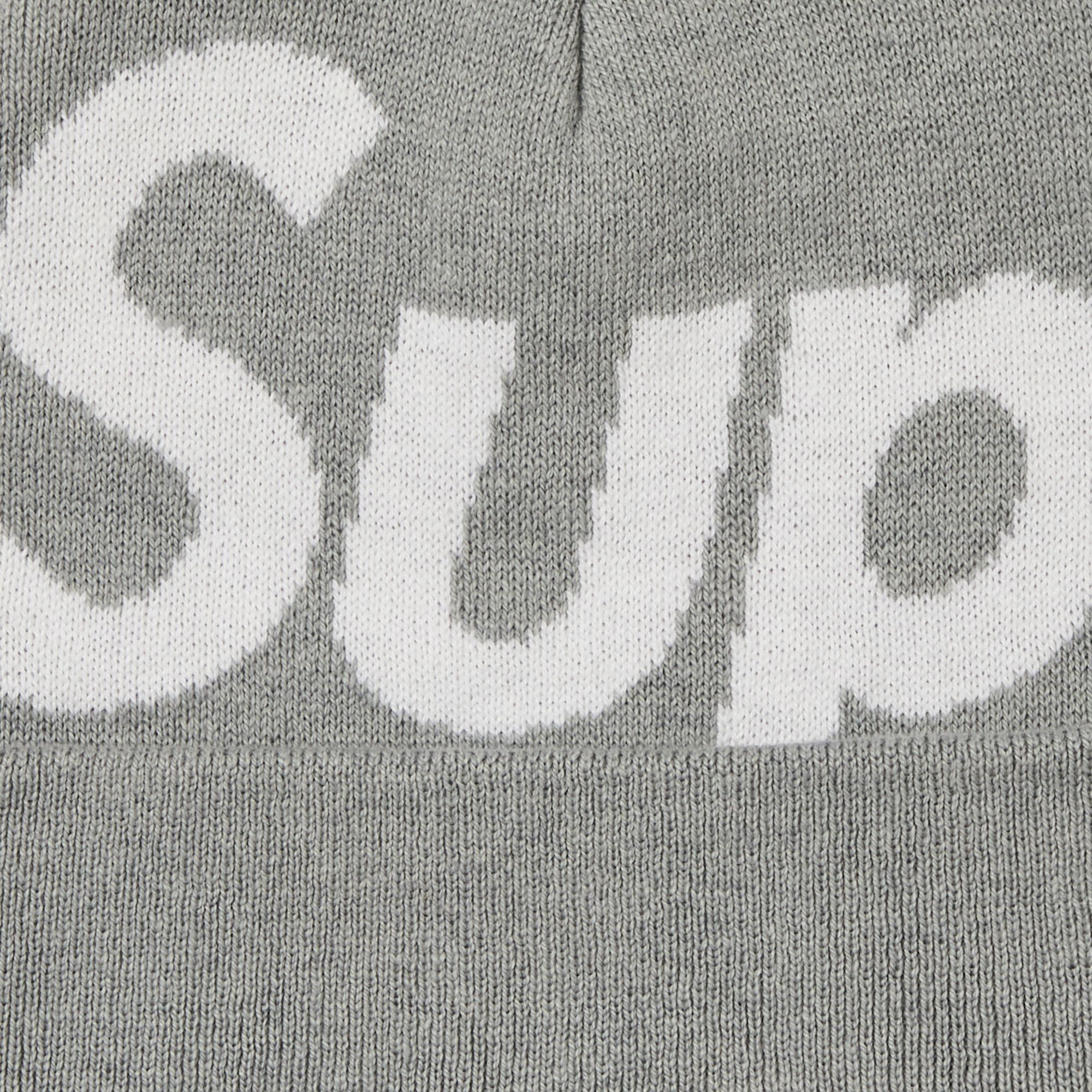 Supreme Big Logo Beanie 'Grey'