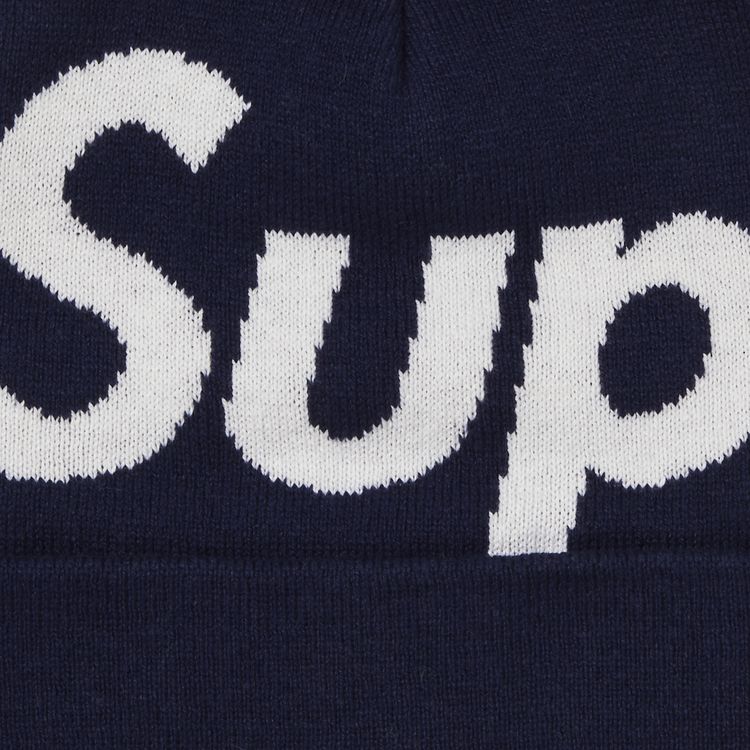 Supreme Big Logo Beanie Navy