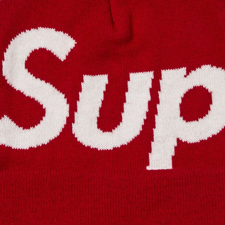 Supreme Big Logo Beanie Red