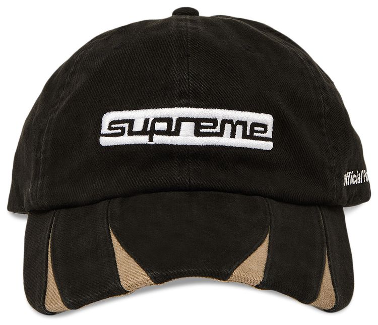 Supreme Jagged Visor 6 Panel Black
