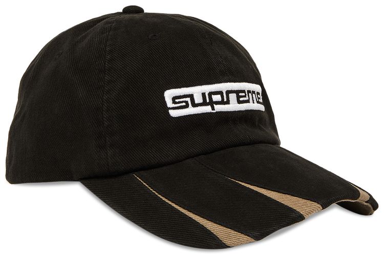 Supreme Jagged Visor 6 Panel Black