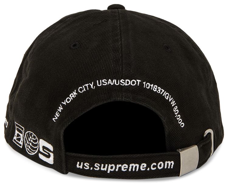 Supreme Jagged Visor 6 Panel Black