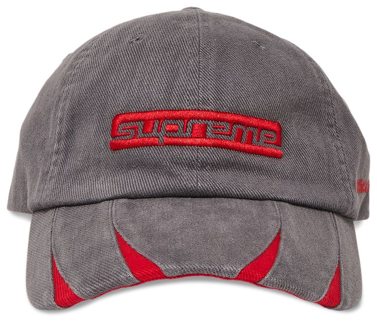 Supreme Jagged Visor 6 Panel Grey