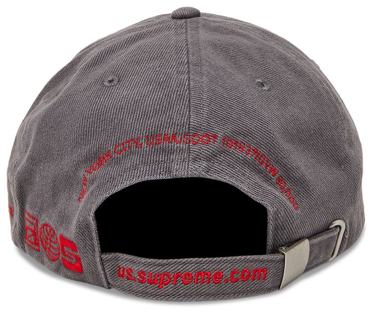 Supreme Jagged Visor 6 Panel Grey