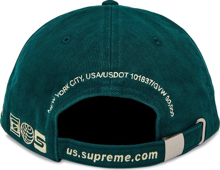 Supreme Jagged Visor 6 Panel Teal