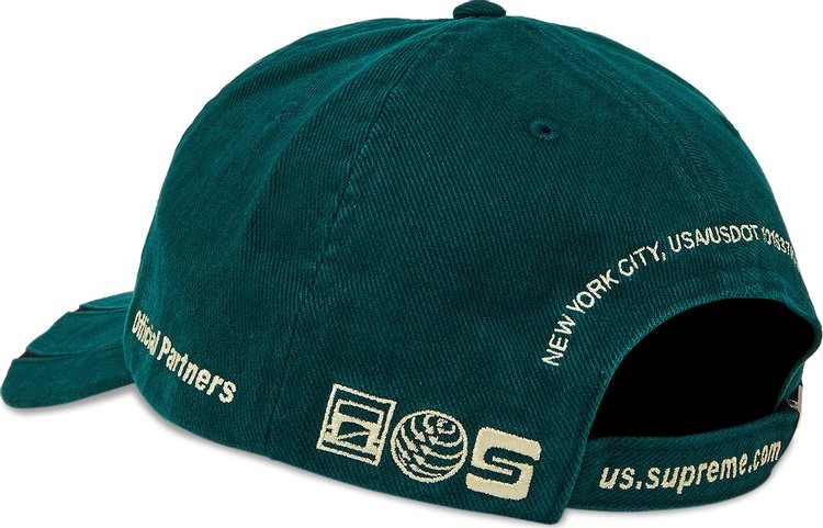 Supreme Jagged Visor 6 Panel Teal