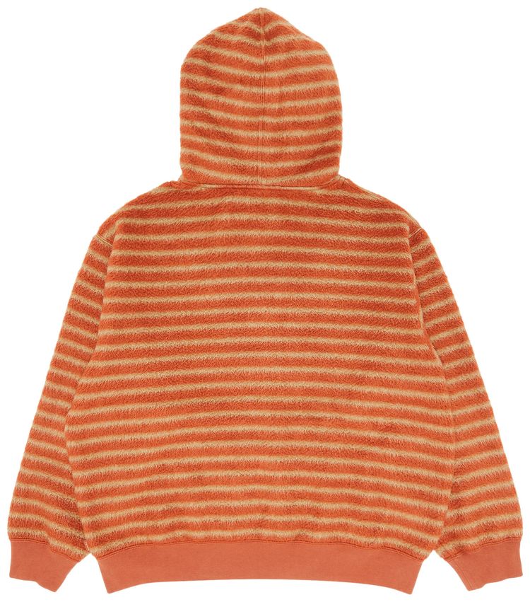 Supreme Brushed Zip Up Hooded Sweatshirt Orange