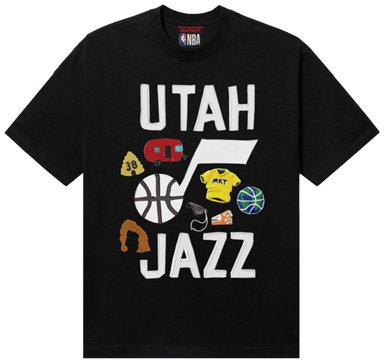 Market x NBA Jazz T Shirt Black