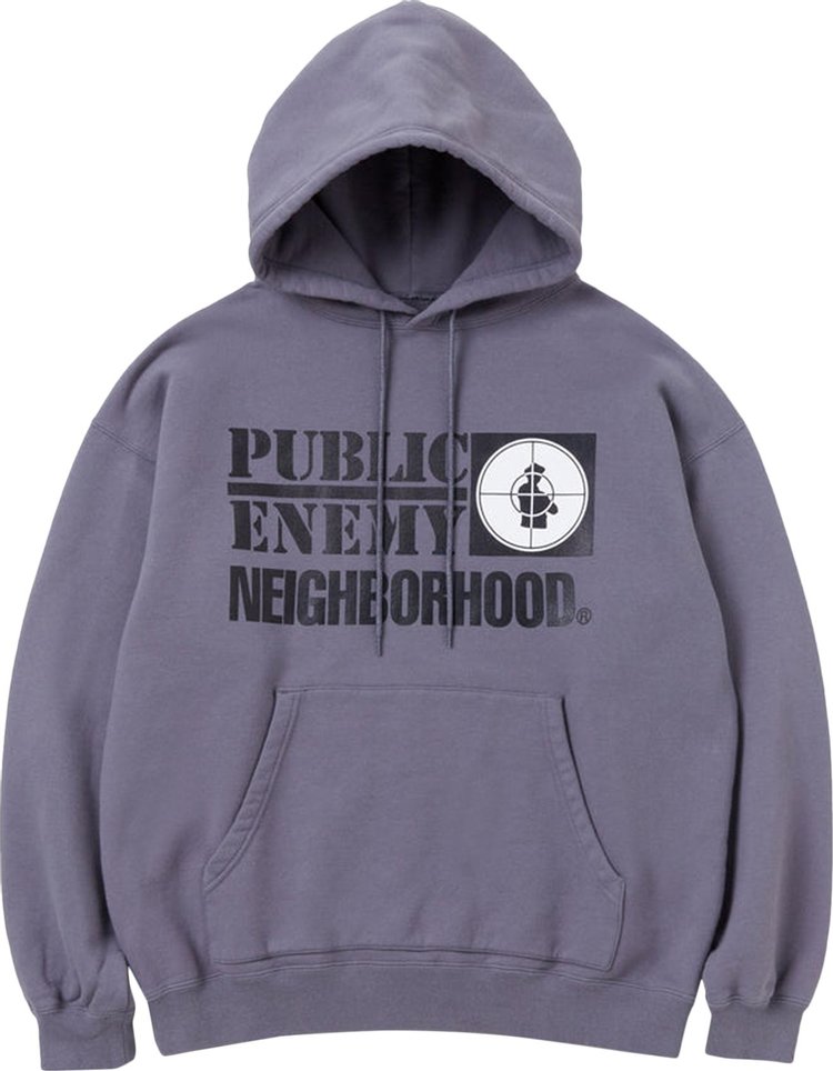 Neighborhood x Public Enemy Hooded Sweatshirt 'Grey'