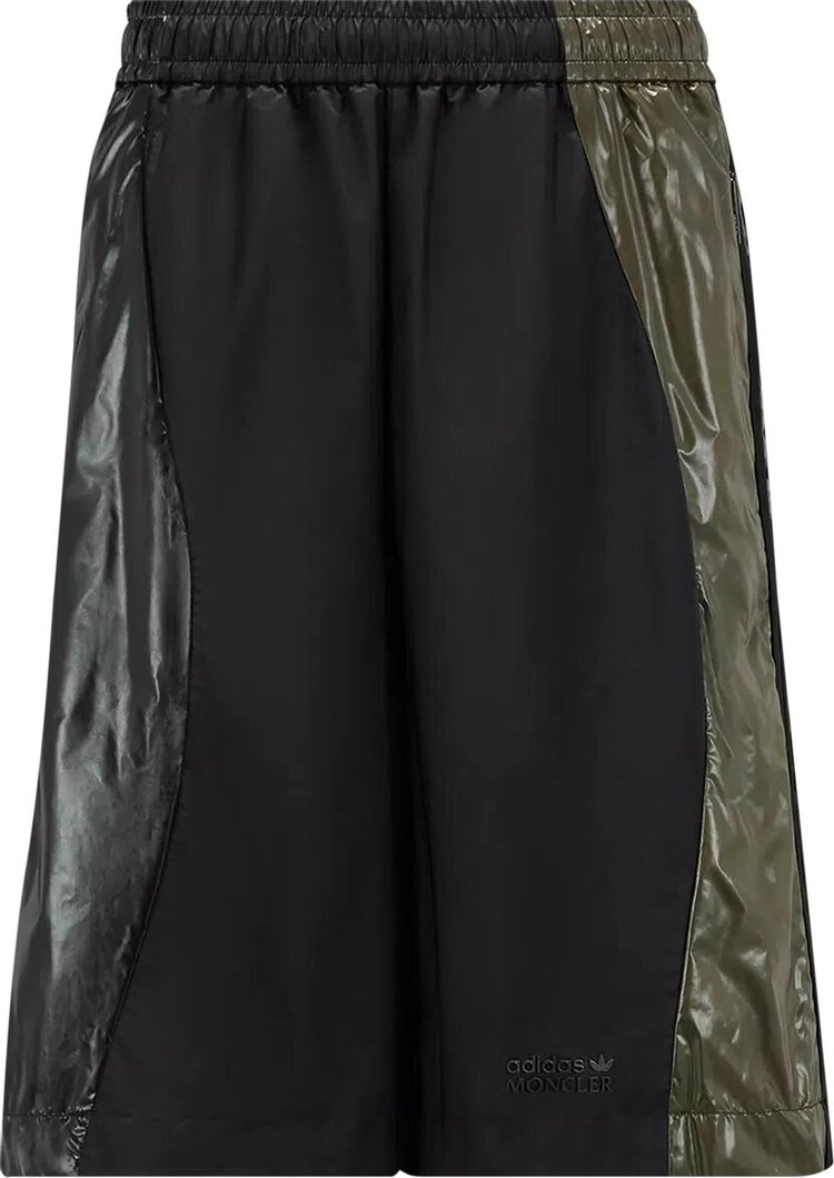 Moncler x adidas Nylon Laqué Bermuda Shorts 'Black/Green'