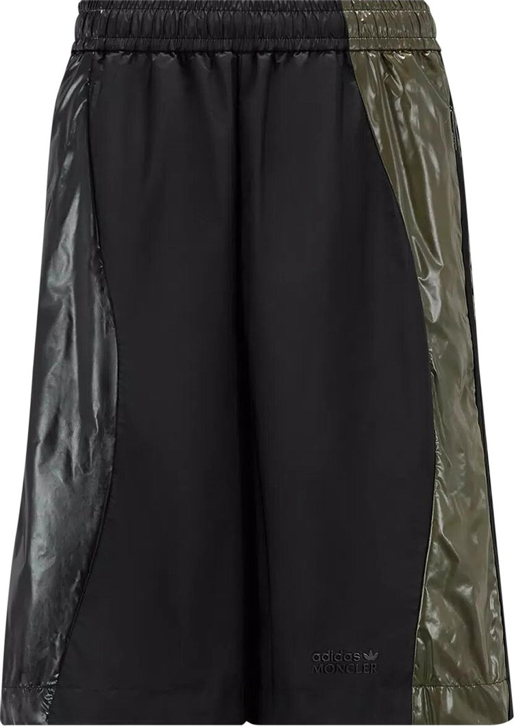 Moncler x adidas Nylon Laque Bermuda Shorts BlackGreen