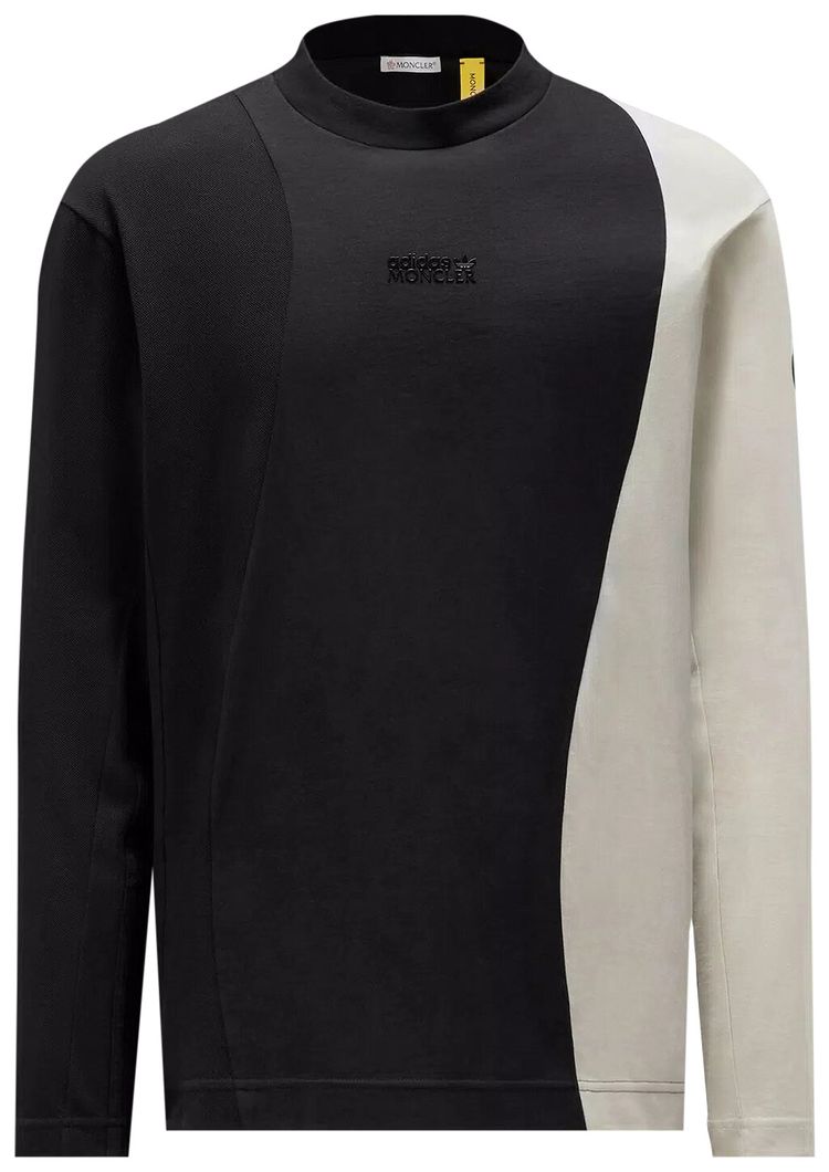 Moncler x adidas Jersey Long Sleeve T Shirt BlackWhite
